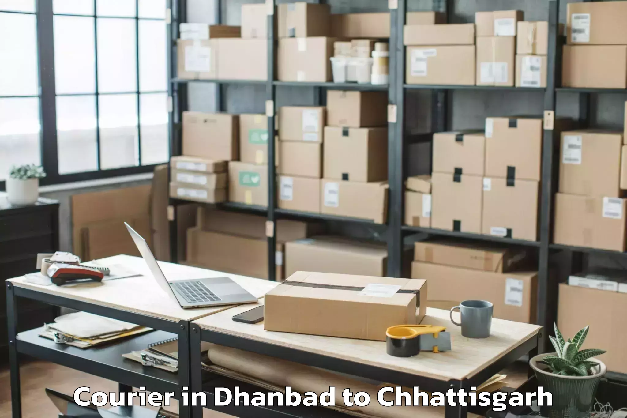 Top Dhanbad to Korba Courier Available